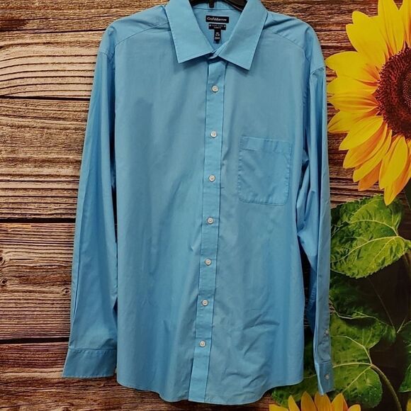 Croft And Borrow Mens Long Sleeve Dress Shirt 👔 - Picture 1 of 6